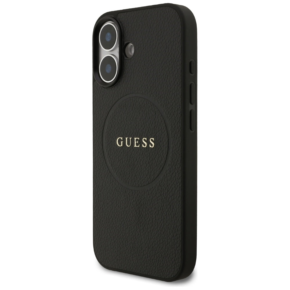 Guess Grained Ring MagSafe case for iPhone 17 - black_1
