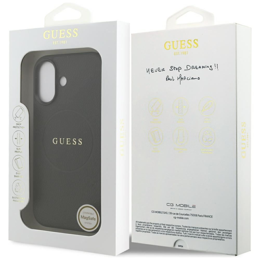 Guess Grained Ring MagSafe case for iPhone 17 - black_7