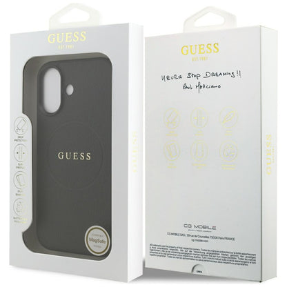 Guess Grained Ring MagSafe case for iPhone 17 - black_7