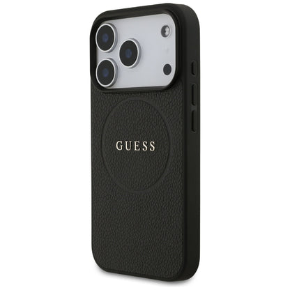 Guess Grained Ring MagSafe case for iPhone 17 Pro - black_1