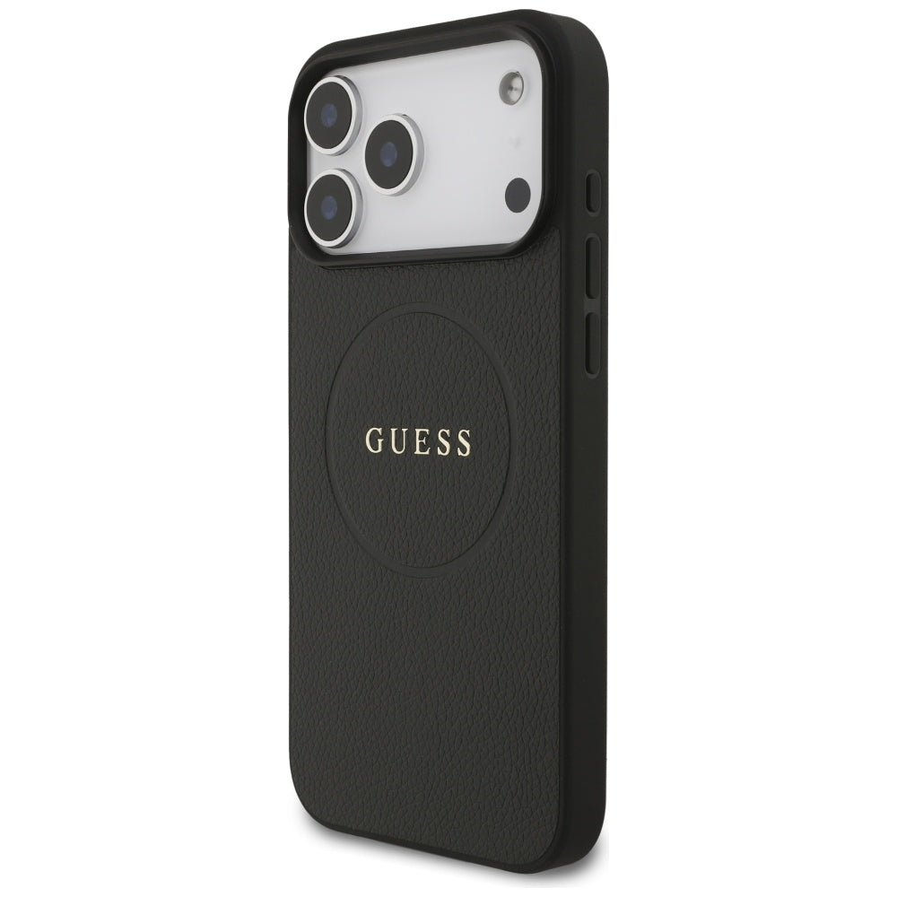 Guess Grained Ring MagSafe case for iPhone 17 Pro Max - black_1