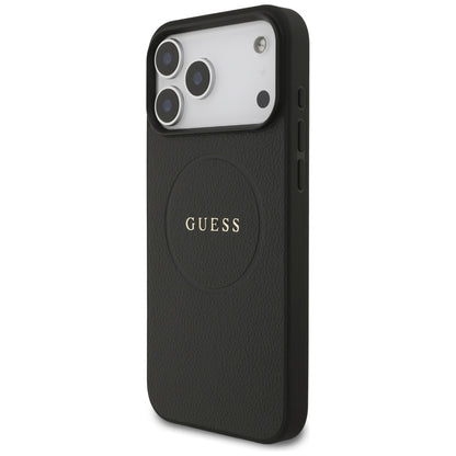 Guess Grained Ring MagSafe case for iPhone 17 Pro Max - black_1