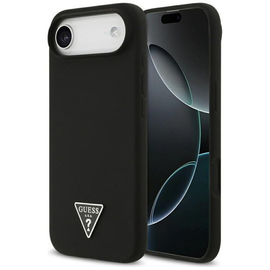 Guess Silicone Triangle Logo MagSafe Case for iPhone 17 Air - Black_0