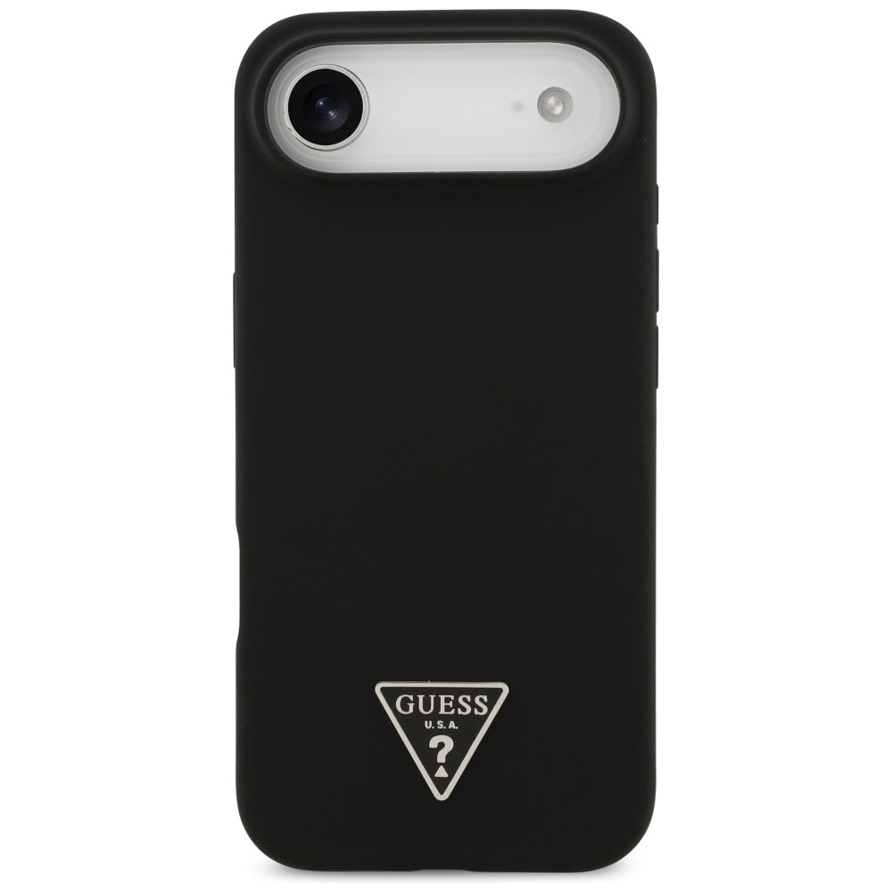 Guess Silicone Triangle Logo MagSafe Case for iPhone 17 Air - Black_2