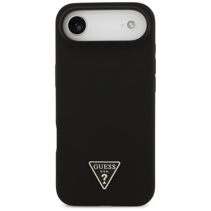 Guess Silicone Triangle Logo MagSafe Case for iPhone 17 Air - Black_2