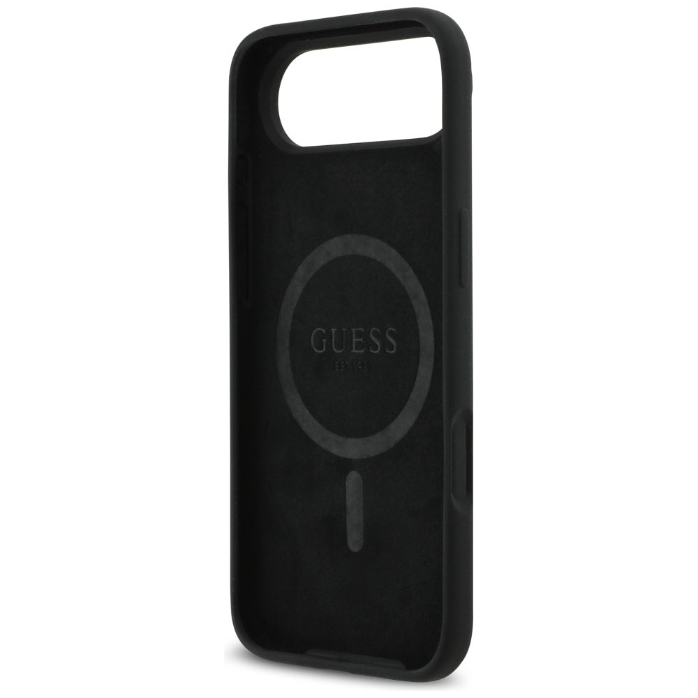 Guess Silicone Triangle Logo MagSafe Case for iPhone 17 Air - Black_6