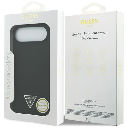 Guess Silicone Triangle Logo MagSafe Case for iPhone 17 Air - Black_7