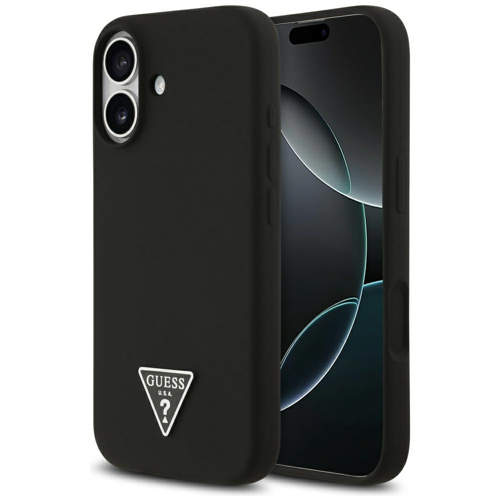 Guess Silicone Triangle Logo MagSafe Case for iPhone 17 - Black_0