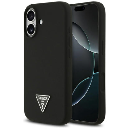 Guess Silicone Triangle Logo MagSafe Case for iPhone 17 - Black_0