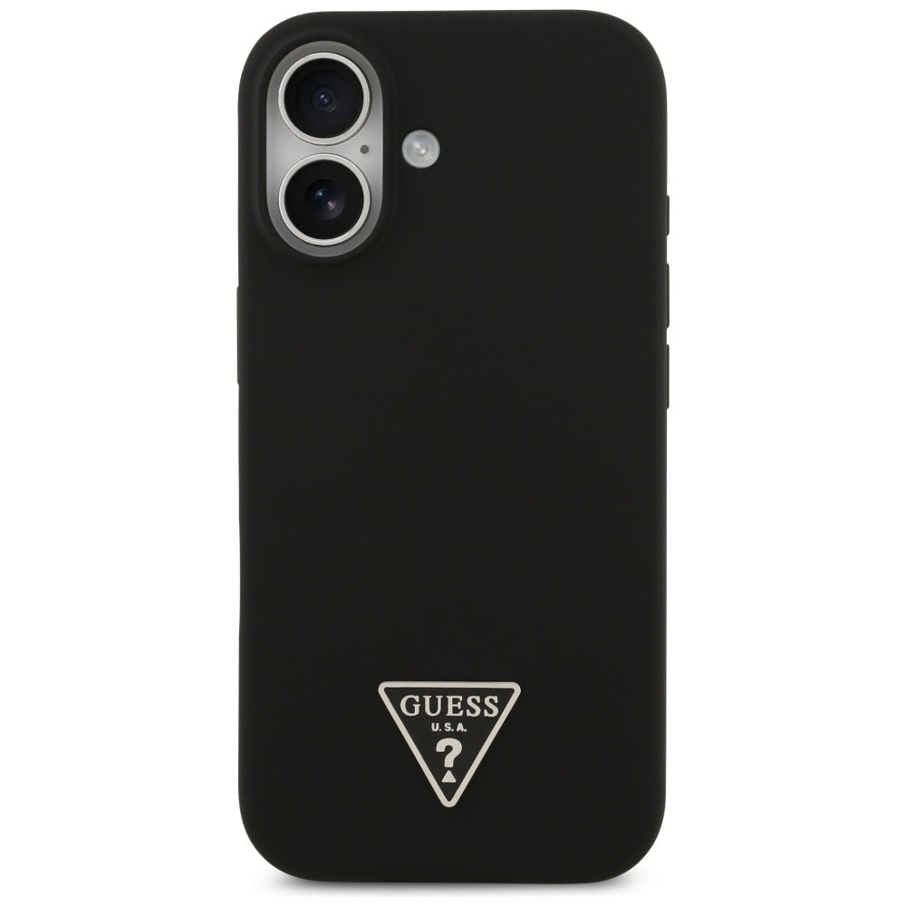Guess Silicone Triangle Logo MagSafe Case for iPhone 17 - Black_2