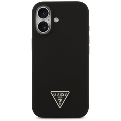 Guess Silicone Triangle Logo MagSafe Case for iPhone 17 - Black_2