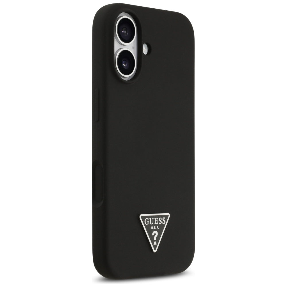 Guess Silicone Triangle Logo MagSafe Case for iPhone 17 - Black_3