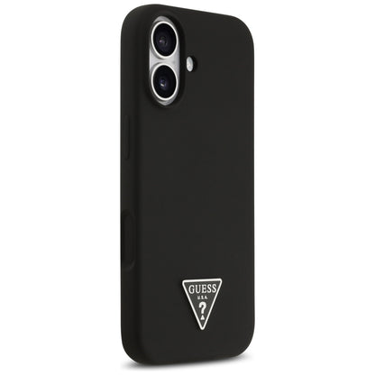 Guess Silicone Triangle Logo MagSafe Case for iPhone 17 - Black_3