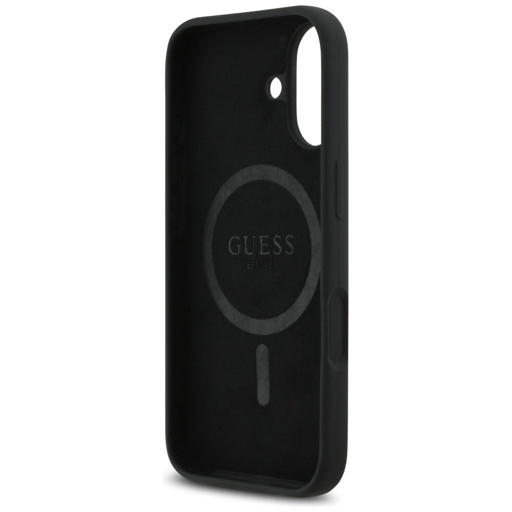 Guess Silicone Triangle Logo MagSafe Case for iPhone 17 - Black_6
