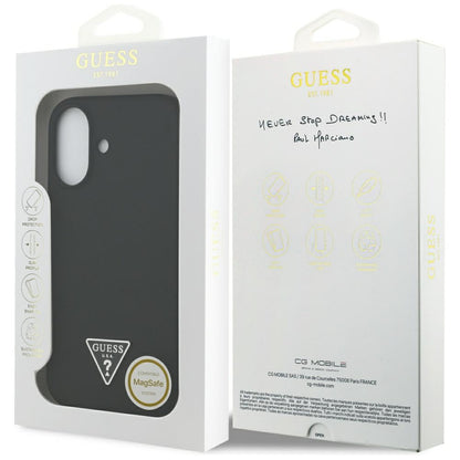 Guess Silicone Triangle Logo MagSafe Case for iPhone 17 - Black_7