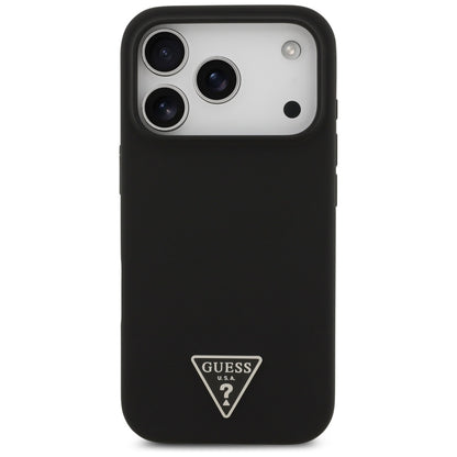 Guess Silicone Triangle Logo MagSafe Case for iPhone 17 Pro - Black_2