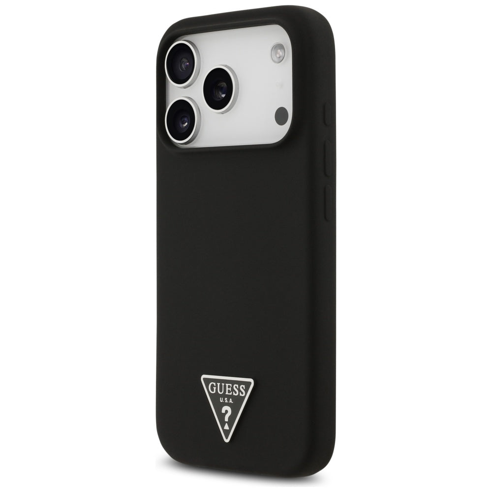 Guess Silicone Triangle Logo MagSafe Case for iPhone 17 Pro Max - Black_1