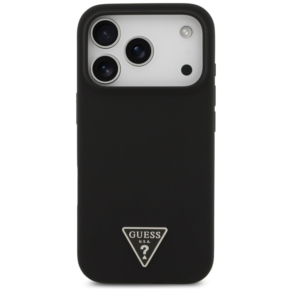 Guess Silicone Triangle Logo MagSafe Case for iPhone 17 Pro Max - Black_2