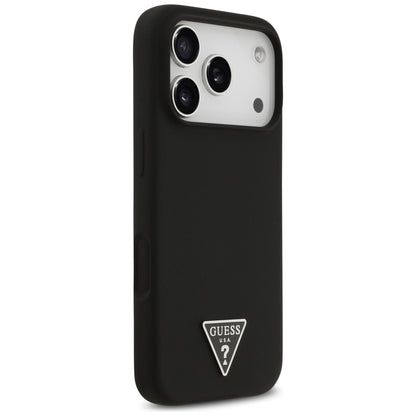 Guess Silicone Triangle Logo MagSafe Case for iPhone 17 Pro Max - Black_3