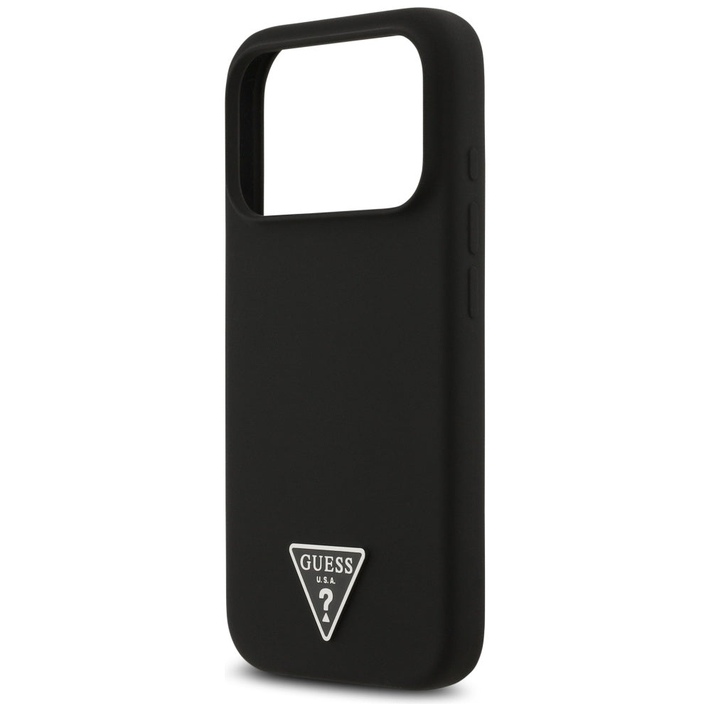 Guess Silicone Triangle Logo MagSafe Case for iPhone 17 Pro Max - Black_5