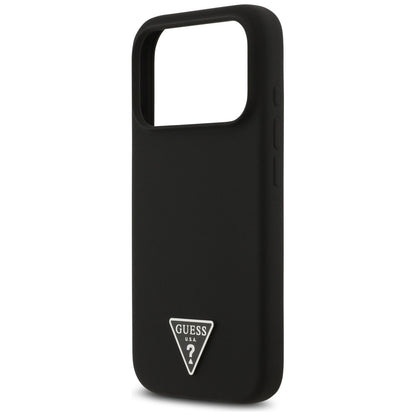 Guess Silicone Triangle Logo MagSafe Case for iPhone 17 Pro Max - Black_5