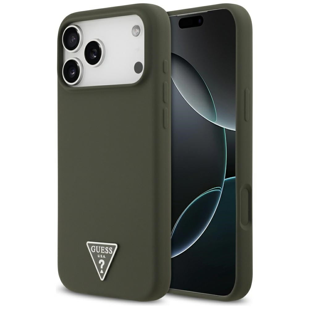 Guess Silicone Triangle Logo MagSafe Case for iPhone 17 Pro Max - Green_0