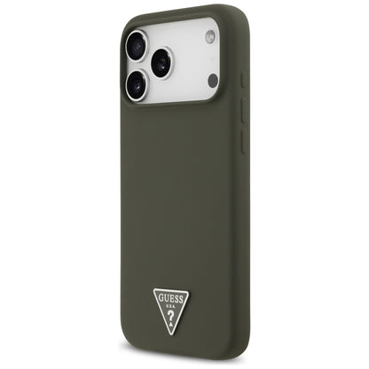 Guess Silicone Triangle Logo MagSafe Case for iPhone 17 Pro Max - Green_1