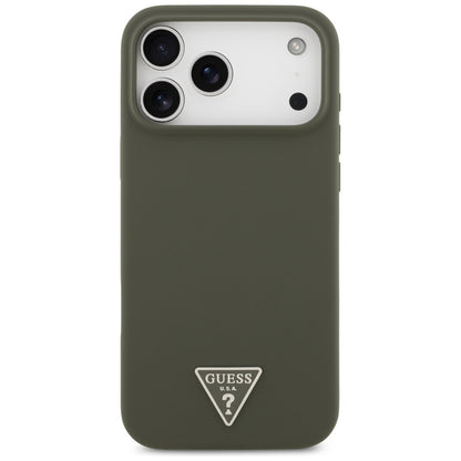Guess Silicone Triangle Logo MagSafe Case for iPhone 17 Pro Max - Green_2