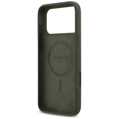 Guess Silicone Triangle Logo MagSafe Case for iPhone 17 Pro Max - Green_6