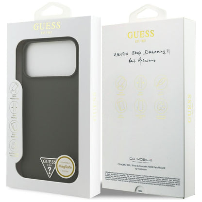 Guess Silicone Triangle Logo MagSafe Case for iPhone 17 Pro Max - Green_7