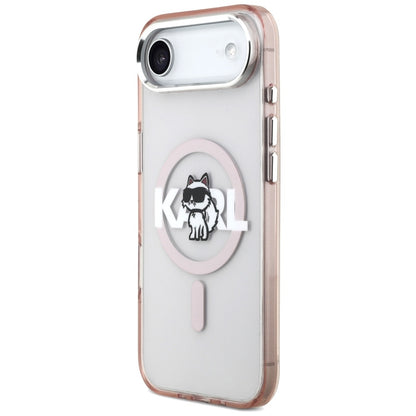 Karl Lagerfeld IML Choupette Sketch Logo MagSafe Case for iPhone 17 Air - Pink_1
