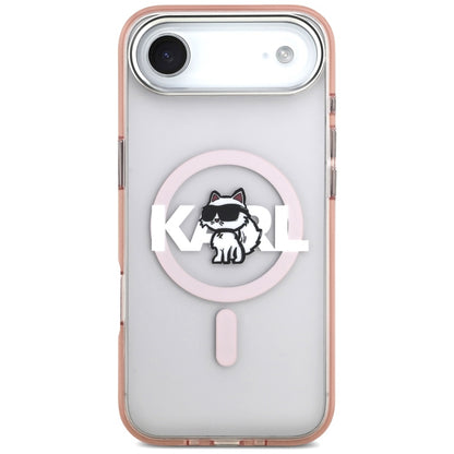 Karl Lagerfeld IML Choupette Sketch Logo MagSafe Case for iPhone 17 Air - Pink_2