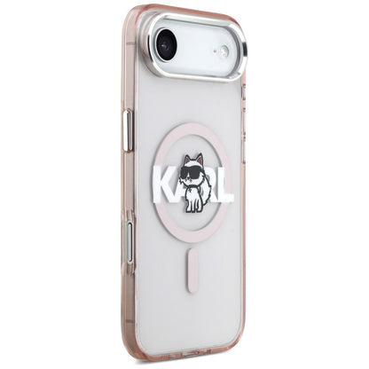 Karl Lagerfeld IML Choupette Sketch Logo MagSafe Case for iPhone 17 Air - Pink_3
