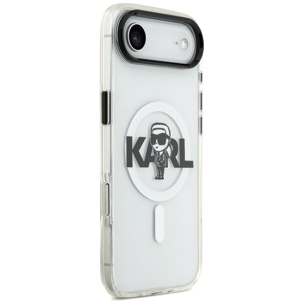 Karl Lagerfeld IML Karl Sketch Logo MagSafe Case for iPhone 17 Air - Transparent_3