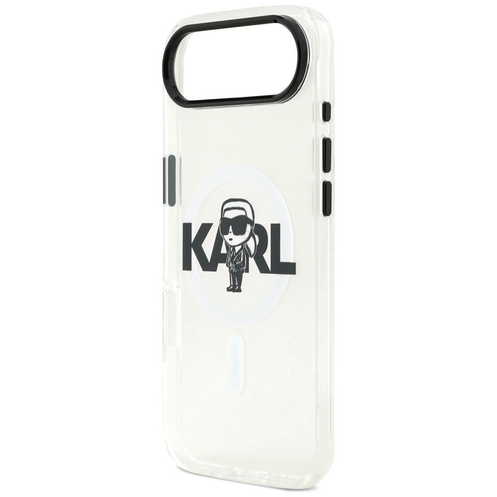Karl Lagerfeld IML Karl Sketch Logo MagSafe Case for iPhone 17 Air - Transparent_5