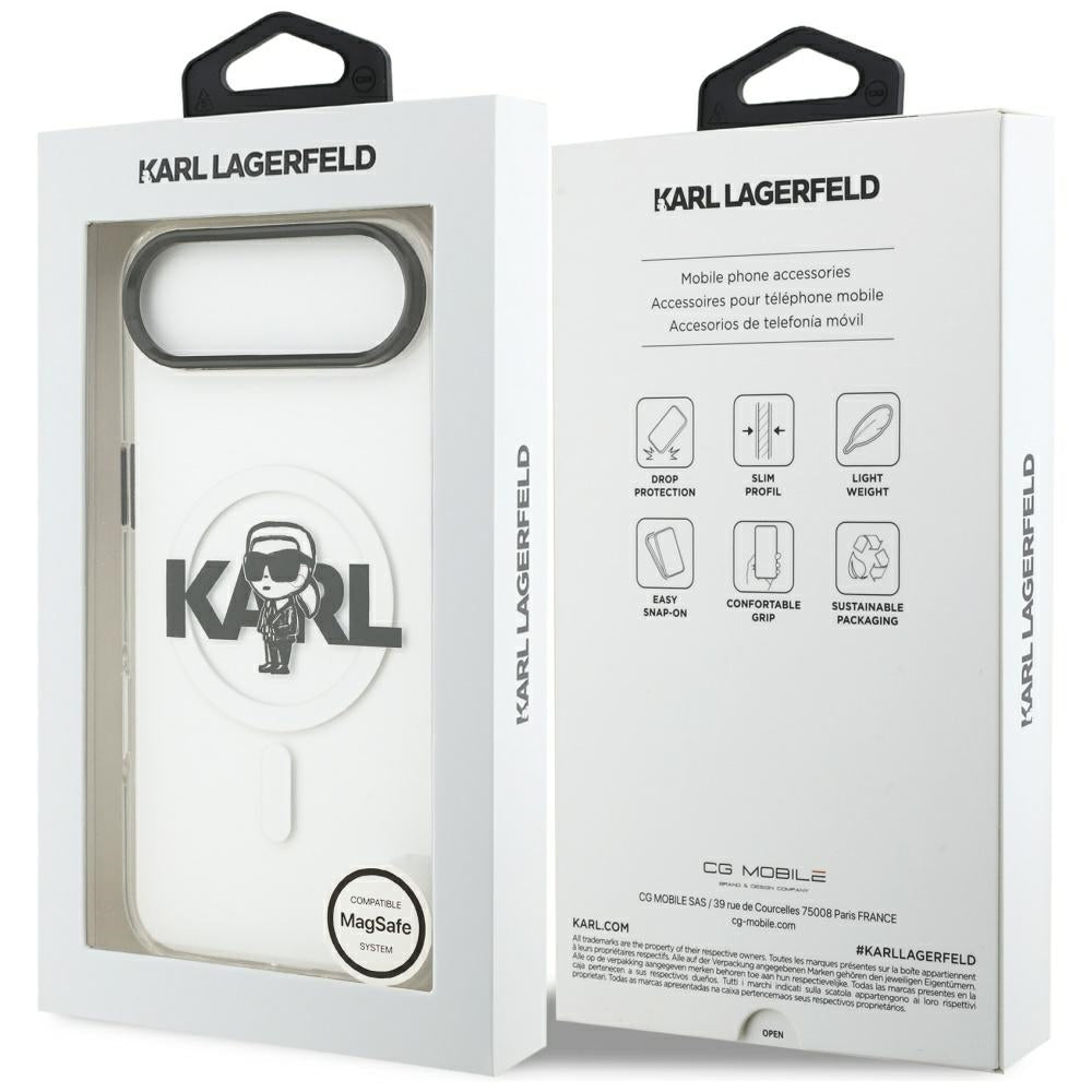 Karl Lagerfeld IML Karl Sketch Logo MagSafe Case for iPhone 17 Air - Transparent_7