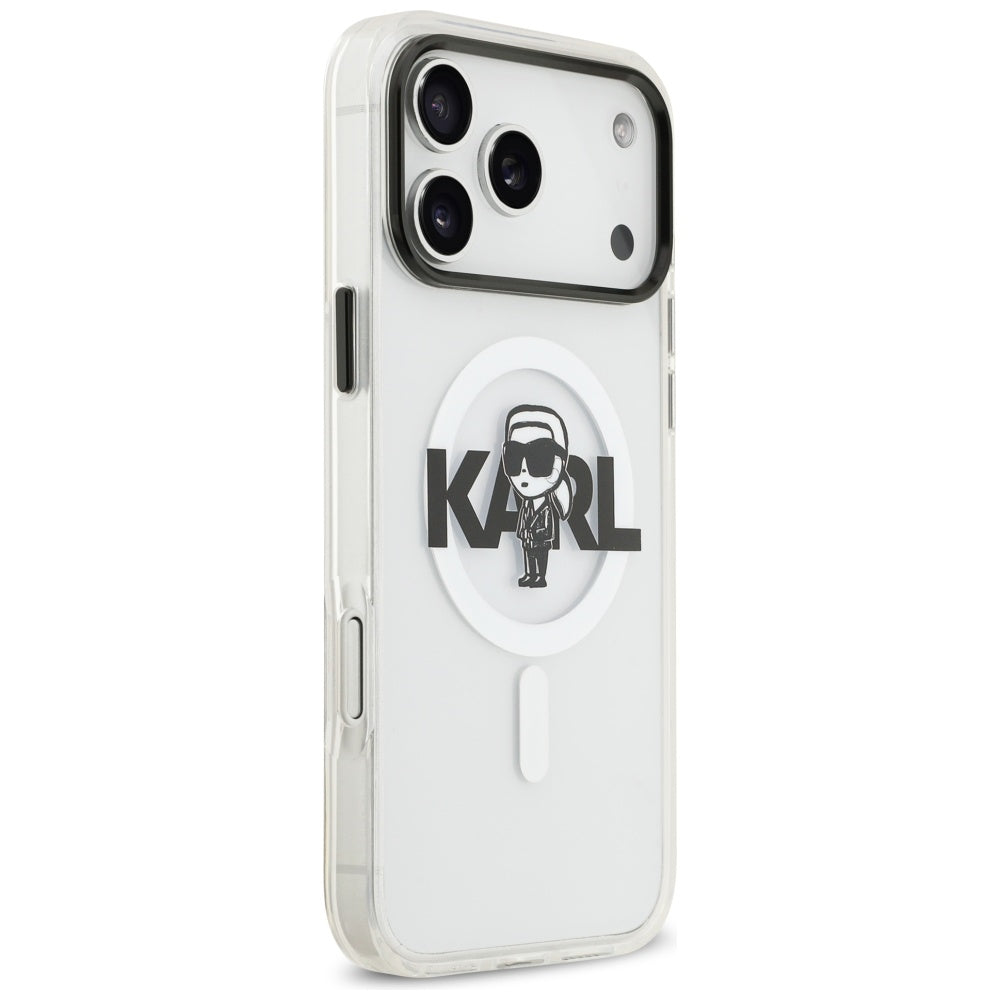 Karl Lagerfeld IML Karl Sketch Logo MagSafe Case for iPhone 17 Pro Max - Transparent_3