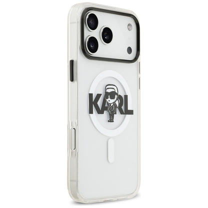 Karl Lagerfeld IML Karl Sketch Logo MagSafe Case for iPhone 17 Pro Max - Transparent_3