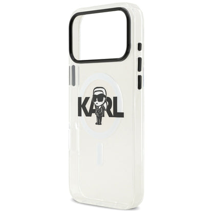 Karl Lagerfeld IML Karl Sketch Logo MagSafe Case for iPhone 17 Pro Max - Transparent_5