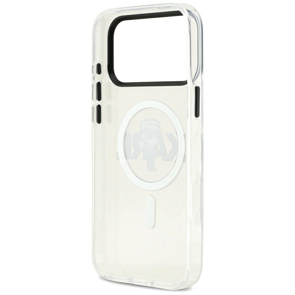 Karl Lagerfeld IML Karl Sketch Logo MagSafe Case for iPhone 17 Pro Max - Transparent_6