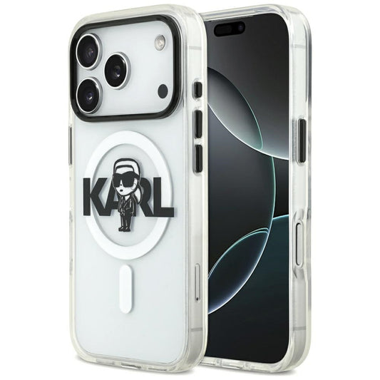 Karl Lagerfeld IML Karl Sketch Logo MagSafe Case for iPhone 17 Pro - Transparent_0