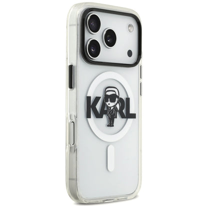 Karl Lagerfeld IML Karl Sketch Logo MagSafe Case for iPhone 17 Pro - Transparent_3