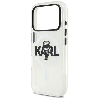 Karl Lagerfeld IML Karl Sketch Logo MagSafe Case for iPhone 17 Pro - Transparent_5