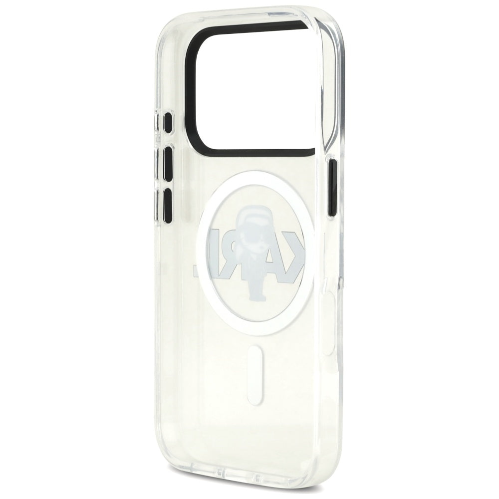 Karl Lagerfeld IML Karl Sketch Logo MagSafe Case for iPhone 17 Pro - Transparent_6