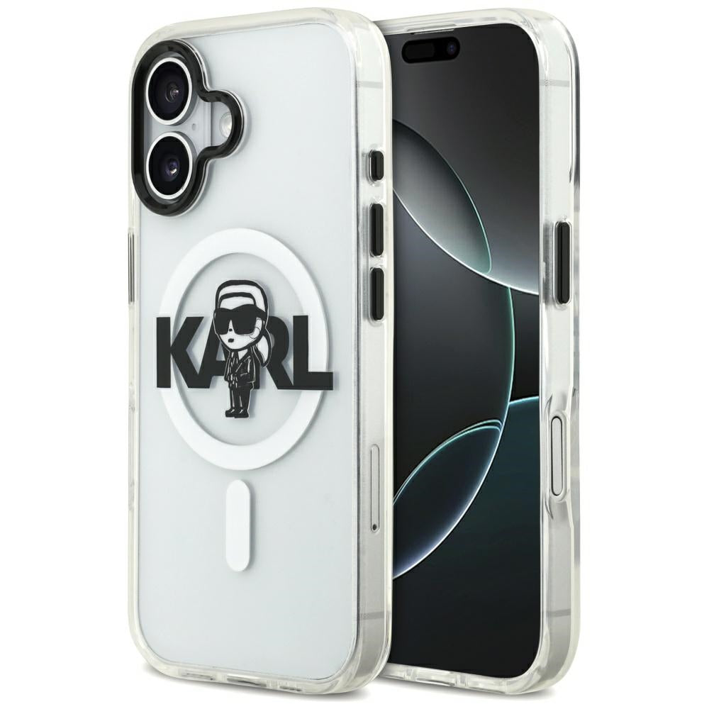 Karl Lagerfeld IML Karl Sketch Logo MagSafe Case for iPhone 17 - Transparent_0