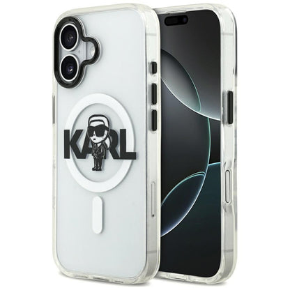 Karl Lagerfeld IML Karl Sketch Logo MagSafe Case for iPhone 17 - Transparent_0