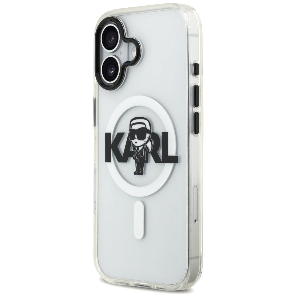 Karl Lagerfeld IML Karl Sketch Logo MagSafe Case for iPhone 17 - Transparent_1