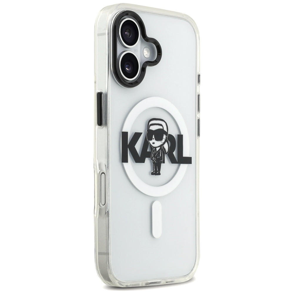 Karl Lagerfeld IML Karl Sketch Logo MagSafe Case for iPhone 17 - Transparent_3