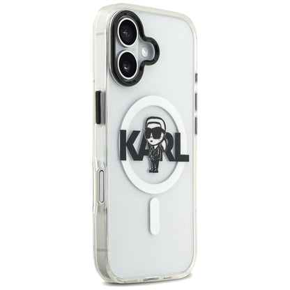 Karl Lagerfeld IML Karl Sketch Logo MagSafe Case for iPhone 17 - Transparent_3