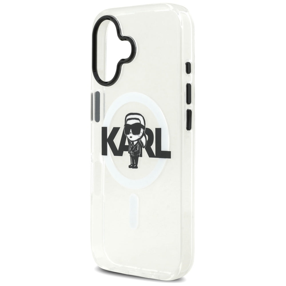 Karl Lagerfeld IML Karl Sketch Logo MagSafe Case for iPhone 17 - Transparent_5